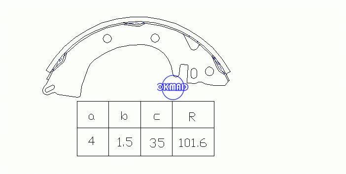 MITSUBISHI CORDIA TREDIA LANCER CHARIOT MIRAGE Mâchoires de frein à tambour FMSI: 1390-S539 OEM: MB366169 MK6636 GS8249, OK-BS316